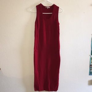 Athleta River Rib Red Midi Dress